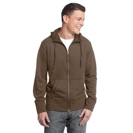 District - Young Mens Vintage French Terry Full-Zip Hoodie. DT133