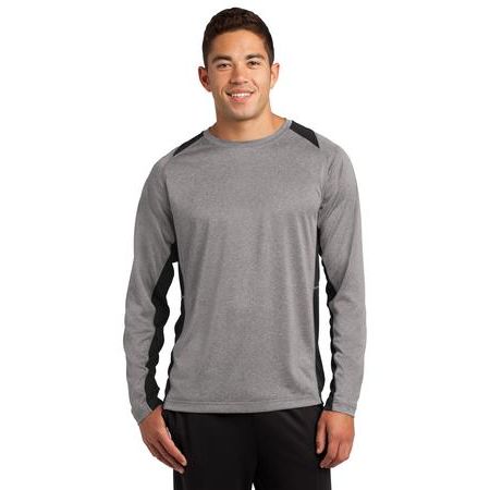 Sport-Tek ®  Long Sleeve Heather Colorblock Contender Tee. ST361LS